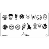 Placa Para Stamping De Acrílico 21 Strass Marvel