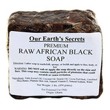 Jabón Negro Our Earth's Secrets Crudo Africano, 1 Libra