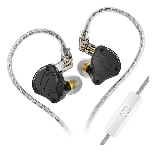 Audífonos In-ear Kz Zs10 Pro X Color Negro (con Micrófono)