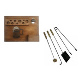  Soporte Madera Organizador Parrillero Kit Parrilla Asado