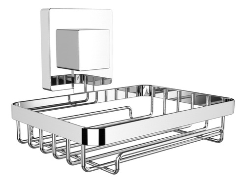 Suporte Para Sabonete, Ventosa Inox, Acabamento Quadrado