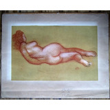 Litografia Sanguinea De Aristides Maillol Desnudo De Mujer.
