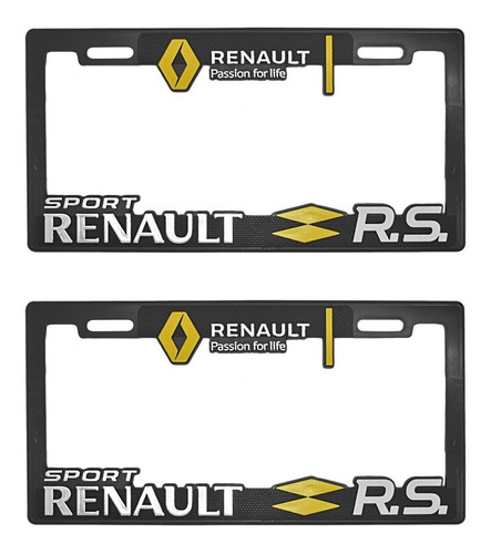 Par Portaplacas Renault Sport Rs Passion For Life Universal