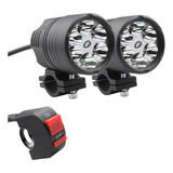 2pcs Moto Led Focos Con Interruptores - 6 Perlas