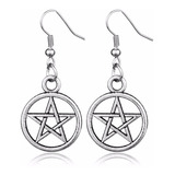 Brincos Pentagrama Wicca Supernatural  Prata Ou Bronze