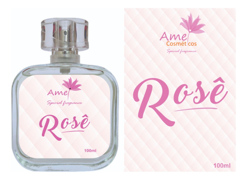 Perfume Rosê 100ml - Amei Cosméticos-frag.impor.