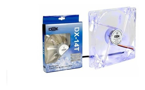 Fan Cooler Gamer 140mm X 140mm Led Azul Dex - Dx-14t Nf-e El