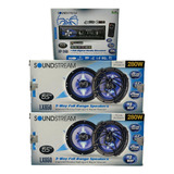 Paquete Estéreo Con Bocinas Soundstream  Usb Aux Bluetooth