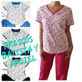 Ambo Estampado Mariposas Talle 50-52-54 L Y J Uniformes 