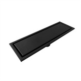 Rejilla Rectangular Piso Invisible 30cmx10cm Negra