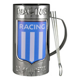 Vaso Guiro Racing Avellaneda Oficial Con Raspador 3/4l Full