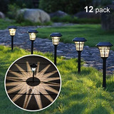 Paquete De 12 Luces Solares Para Caminos De Jardín, De Maggi