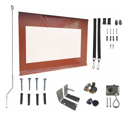 Cortina Toldo Retrátil 4,22x2,56 Kit Promoção