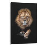 Quadro Decorativo Leão  Em Tela Canvas 80x120