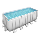 Piscina Power Steel Gris 6.40x2.74x1.32m Pool Set Bestway