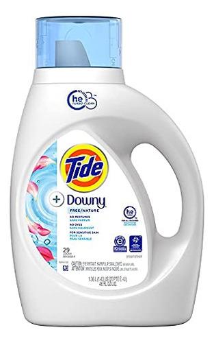 Tide Libre De Detergente Líquido + Downy 46 Onzas Líquida.