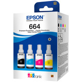 Kit Tinta Epson 664 Original P/ L355 L365 L375 L395 L495