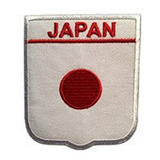 Parche Bordado Escudo Bandera Japon