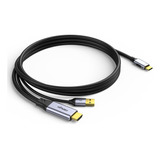 Cable Adaptador Hdmi A Usb C 3.3 Pies 4k60hz, Sistema Hdmi A