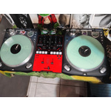 Par De Toca Disco Numarkttx Com Case+ Mixer Djm.s5 E Macbook