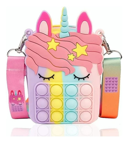 1 Monedero De Unicornio Pop It, Kit De Juguetes Al Por Mayor