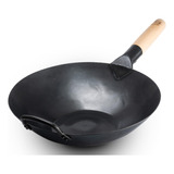 Craft Wok Black13 Wok Plano De Acero Al Carbono Martillado P