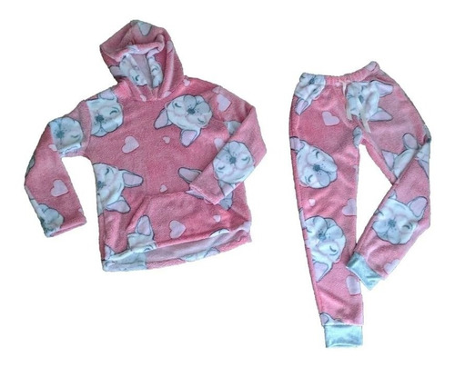 Pijama Invierno Juvenil Super Polar C/capucha Tipico 5610