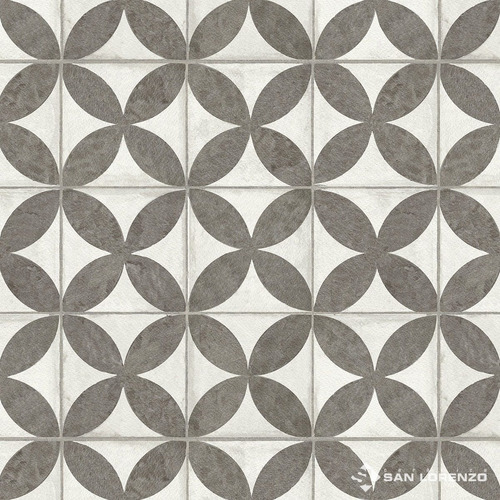 Ceramica San Lorenzo Flower Black Mosaico Calcareo 45x45 1ra