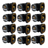 Kit 12 Tweeter Z1 Audio Stz260 8ohms Preto C/ Dourado Zetta