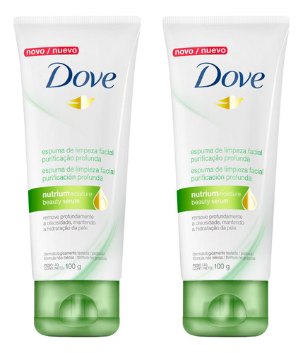 Pack X2 Dove Limpiador Facial Purificación Profunda