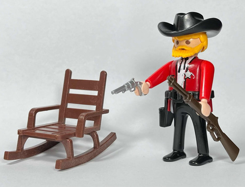 Playmobil Western Sheriff Xerife Velho Oeste Cadeira Balanço