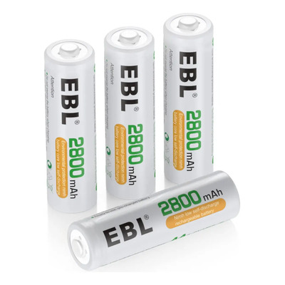 Pila AA Recargable EBL 2800 mAh Pack 4 Ni-MH | Envío gratis