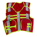 Chaleco Paramedico Statpack Multi-talla Xs - 3xl Rojo Neon