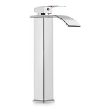 Torneira Banheiro Cascata Monocomando Misturador 30cm Inox