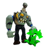 Plantas Vs Zombies Figura:dr. Zombie De Luz + Lanzaguizantes