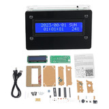 1602 Lcd Diy Reloj Digital Kit Con Caja De Acrílico Tiempo