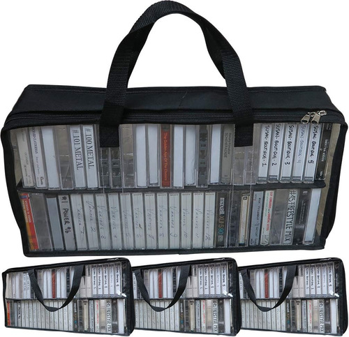 Bolsa Organizadora Transparente Cassettes, Paquete De 4...