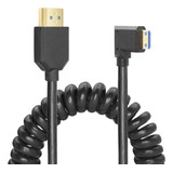 Yacsejao Cable Hdmi Espiral Ángulo Recto 8k 48gbps Hdmi 2.1