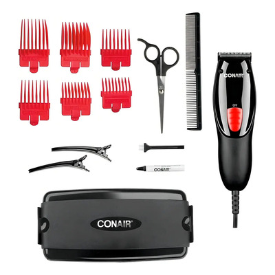 Juego De Peluqueria 18 Piezas Negro Y Rojo Conair | Envío gratis