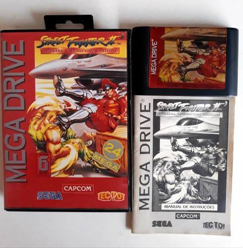 Street Fighter 2 Tectoy Completo Na Caixa Mega Drive