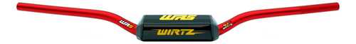 Manubrio Wr5 Fatbar 28,6mm Alto Enduro Cross Rojo Wirtz