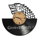 Reloj Disco Vinil - Game Of Thrones Starks - Corte Laser