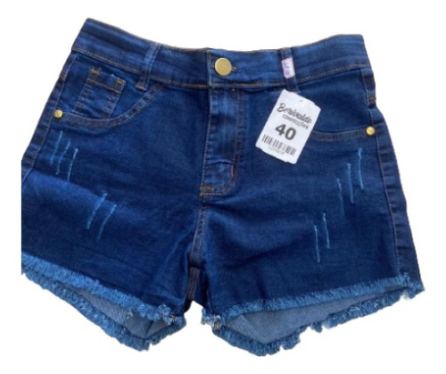 Short Jeans Feminino Cintura Alta Cós Alto