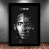 Quadro  Kobe Bryant Legend Tribute Nba Lakers A3 45x33