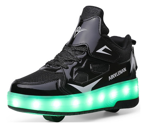 Zapatos For Niños Recargables Con Luces Led, Patines