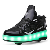 Zapatos For Niños Recargables Con Luces Led, Patines