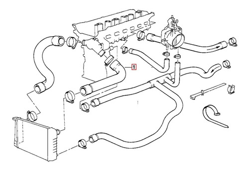 Manguera Superior Radiador Bmw E34 520i 525i 525xi Motor M50 Foto 4