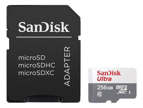 Cartão De Memória Micro Sdxc Sandisk Ultra 256gb 100mb/s Fhd