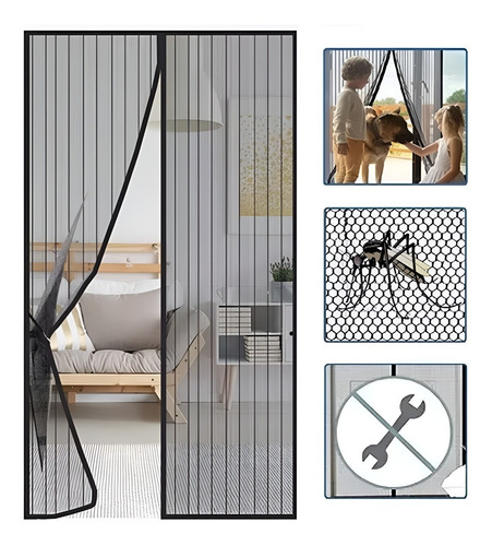 Puerta Cortina Magnética Zancudo Mosquitero Magic Mesh Mnr