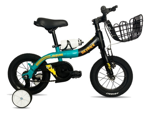 Bicicleta Infantil Skybike Niño Ruedas Entrenadora Rodada 12 Color Verde